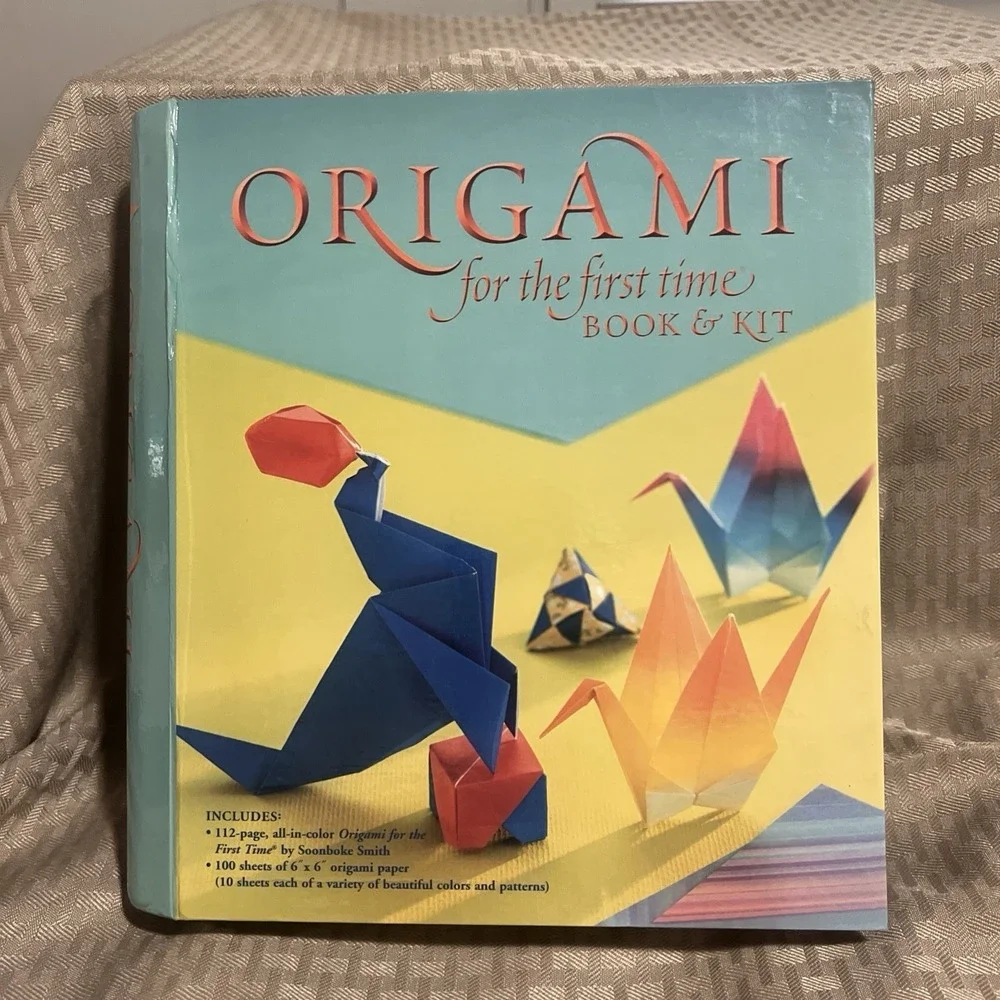 NOS Origami for the First Time Book & Kit Soonboke Smith 100 Sheets Paper 2003